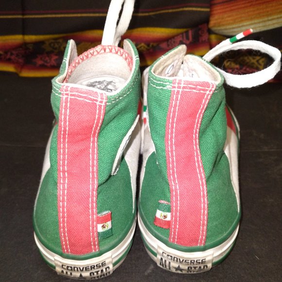 Converse Fly Your Colors All Star Chuck Taylor High Top Mexico Flag Youth size 3 - Picture 4 of 6